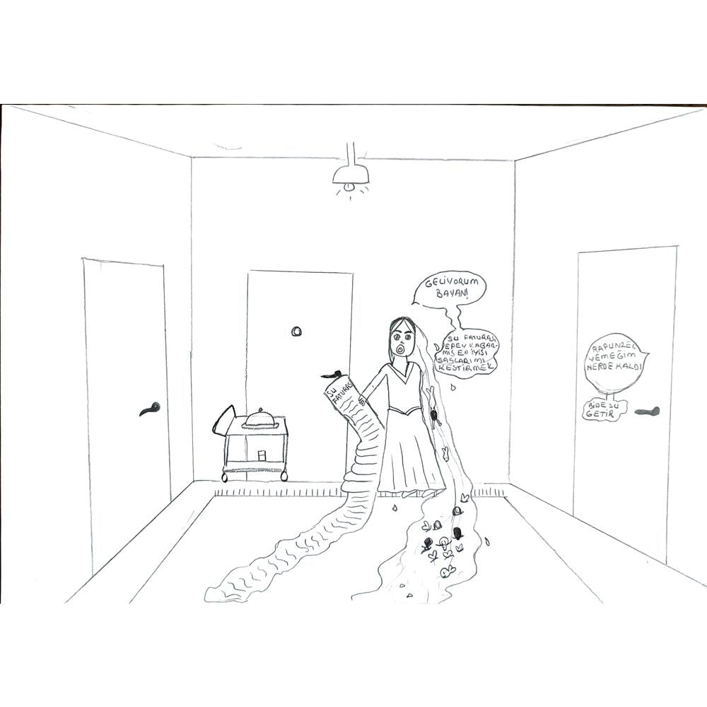 Özge Gökalp 29x21cm Orijinal Karikatür BOD00587