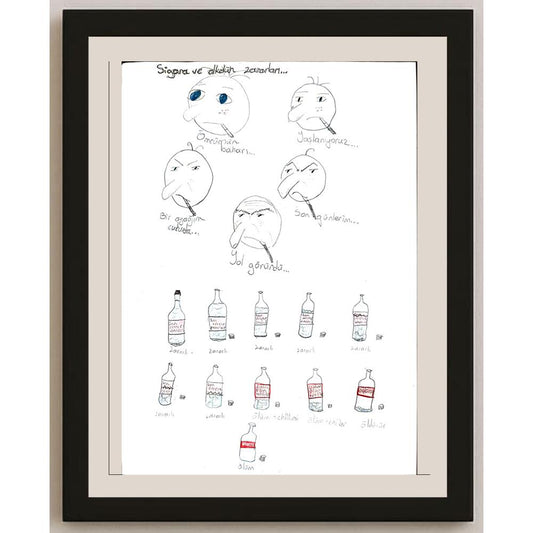 İdil Sezgin 29x21cm Orijinal Karikatür BOD00588