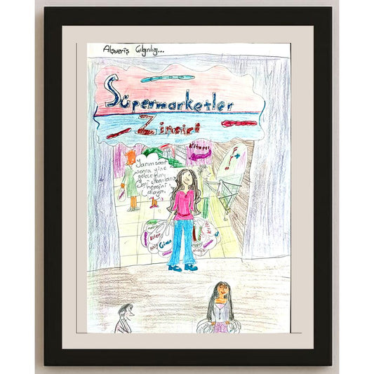 İdil Sezgin 29x21cm Orijinal Karikatür BOD00589