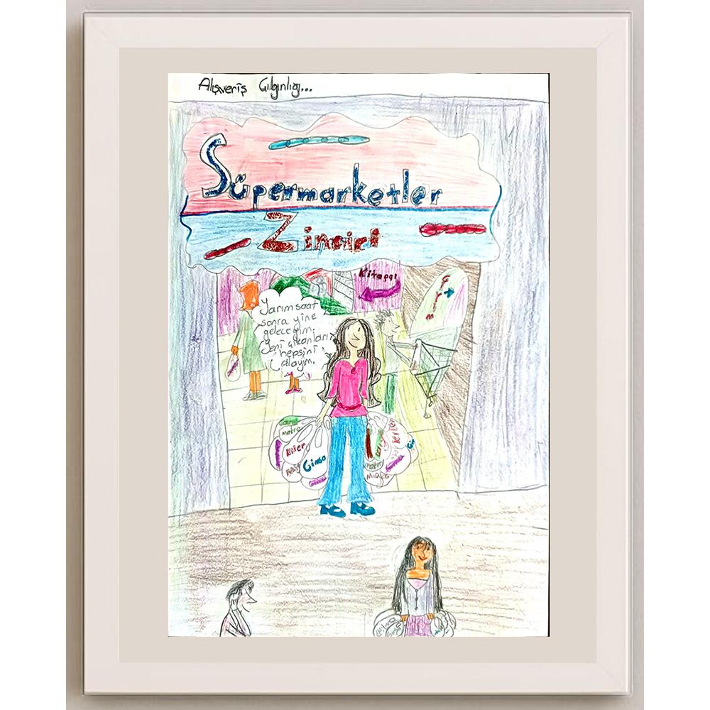 İdil Sezgin 29x21cm Orijinal Karikatür BOD00589