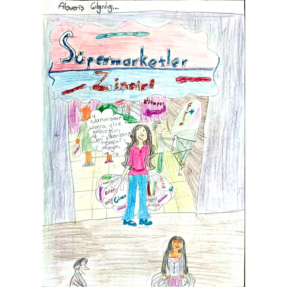 İdil Sezgin 29x21cm Orijinal Karikatür BOD00589