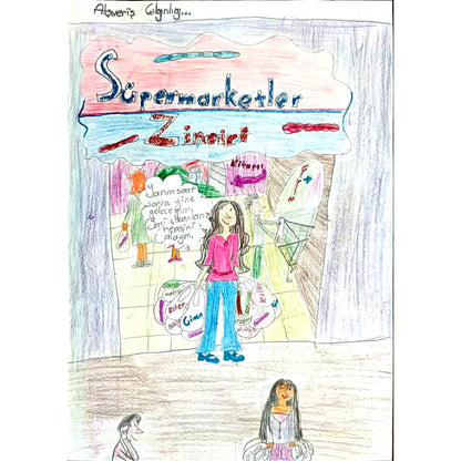 İdil Sezgin 29x21cm Orijinal Karikatür BOD00589