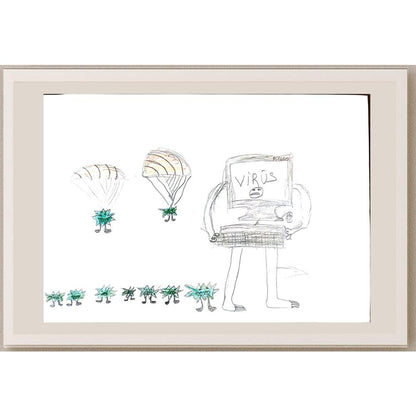 Furkan Yaman 29x21cm Orijinal Karikatür BOD00592