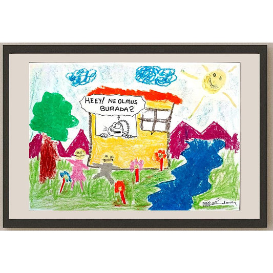 Erdem Toker 29x21cm Orijinal Karikatür BOD00593