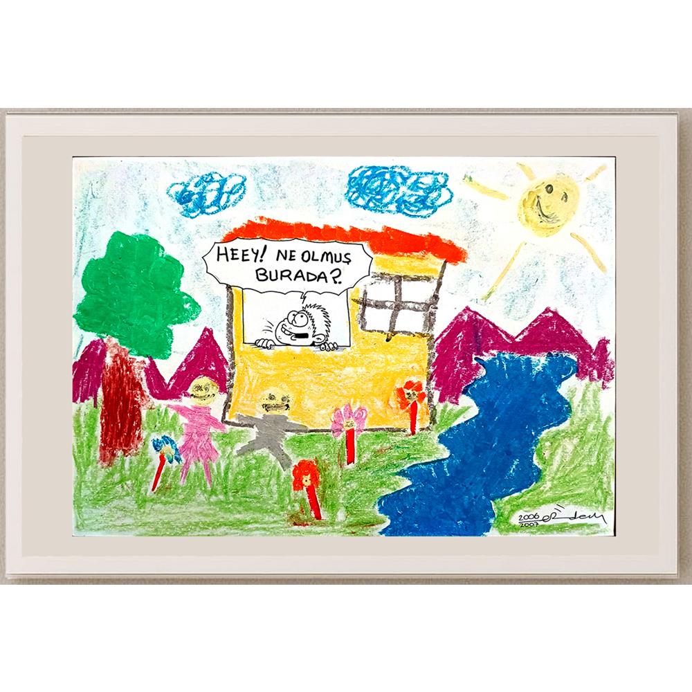 Erdem Toker 29x21cm Orijinal Karikatür BOD00593