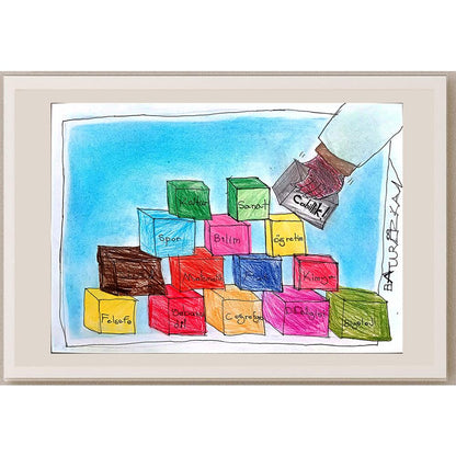 Batur Özkan 29x21cm Orijinal Karikatür BOD00594