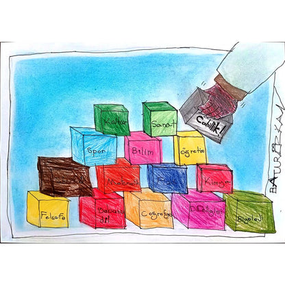 Batur Özkan 29x21cm Orijinal Karikatür BOD00594