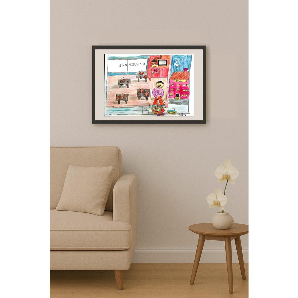 Nupel Tepe 29x21cm Orijinal Karikatür BOD00595