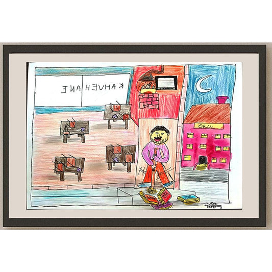 Nupel Tepe 29x21cm Orijinal Karikatür BOD00595