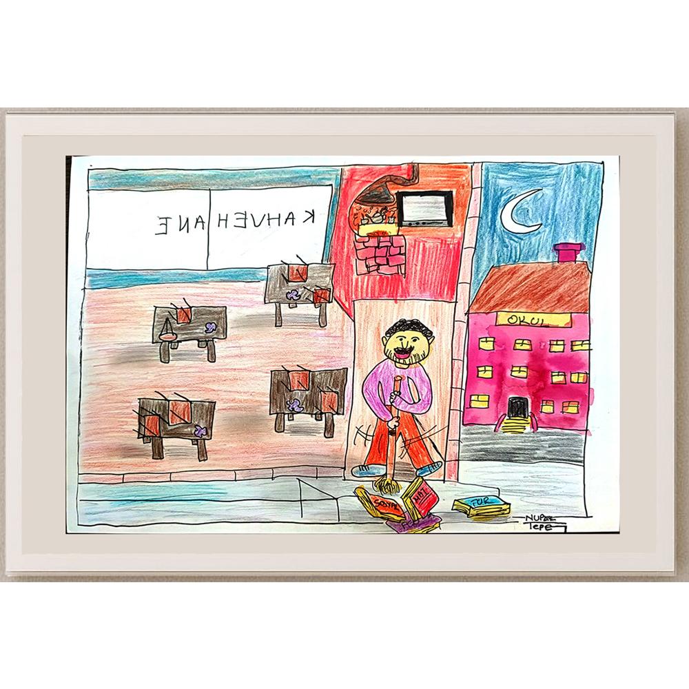 Nupel Tepe 29x21cm Orijinal Karikatür BOD00595