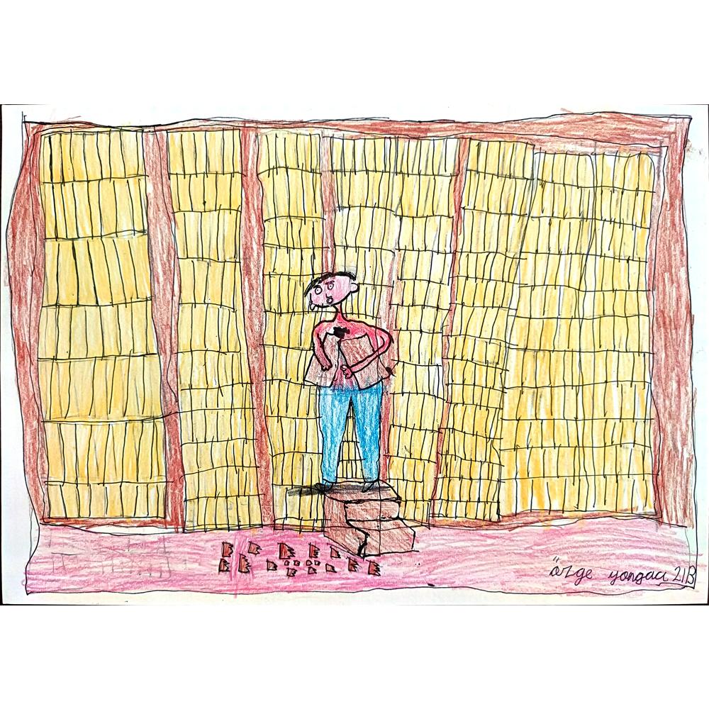 Özge Yongacı 29x21cm Orijinal Karikatür BOD00596