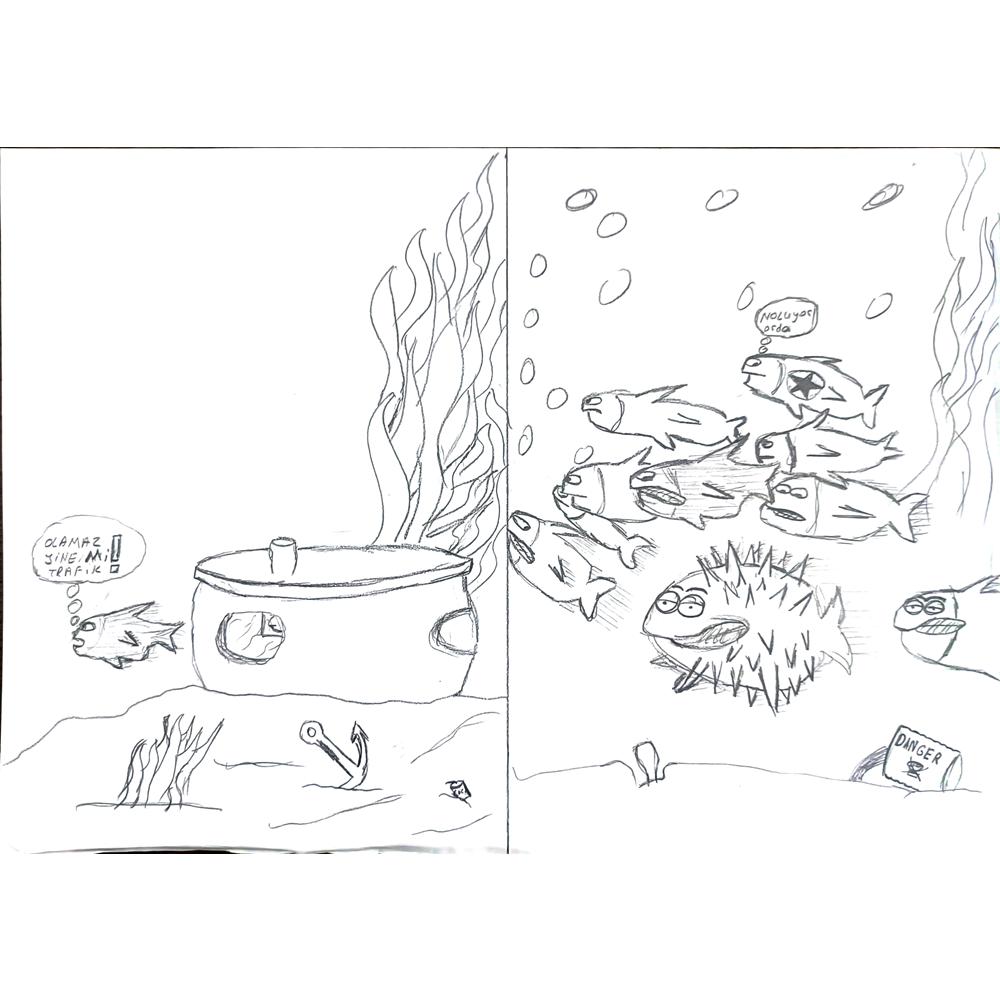 Yasin Kağan Taşkın 29x21cm Orijinal Karikatür BOD00605
