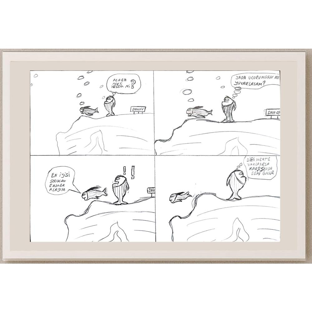 Yasin Kağan Taşkın 29x21cm Orijinal Karikatür BOD00606