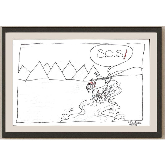 Kaan İnceay 29x21cm Orijinal Karikatür BOD00612