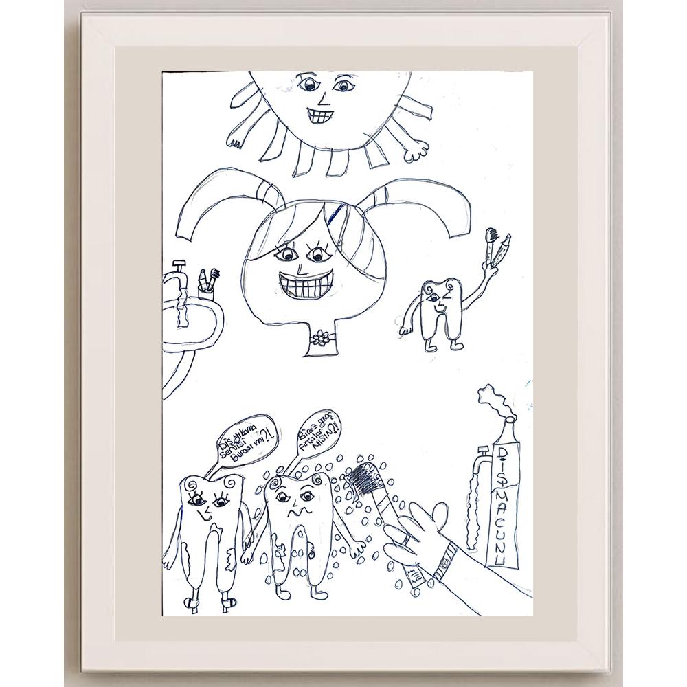 Şüheda Sarı 29x21cm Orijinal Karikatür BOD00639