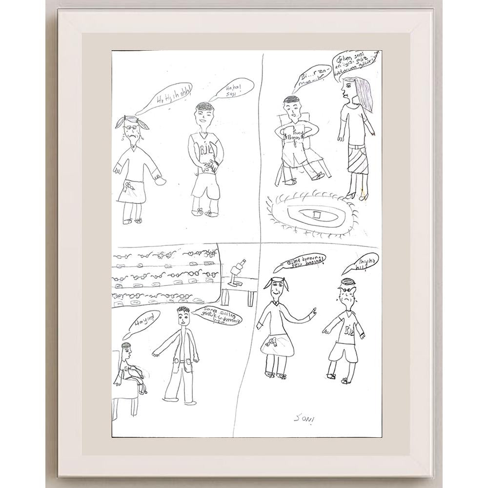 Elif Parlak 29x21cm Orijinal Karikatür BOD00646
