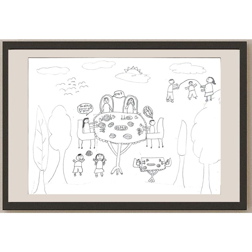 Yağmur Parmaksız 29x21cm Orijinal Karikatür BOD00652