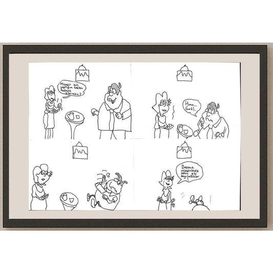 Kubilay Şanlı 29x21cm Orijinal Karikatür BOD00658