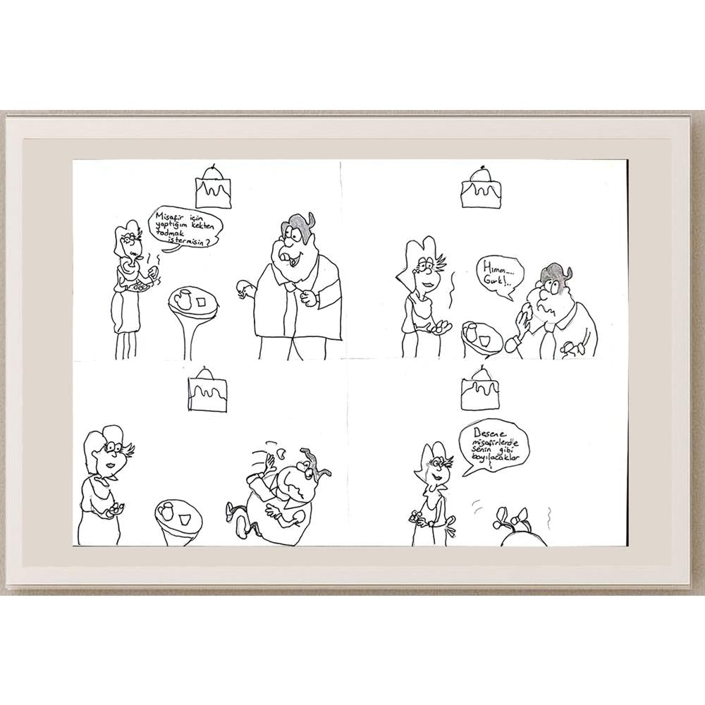 Kubilay Şanlı 29x21cm Orijinal Karikatür BOD00658
