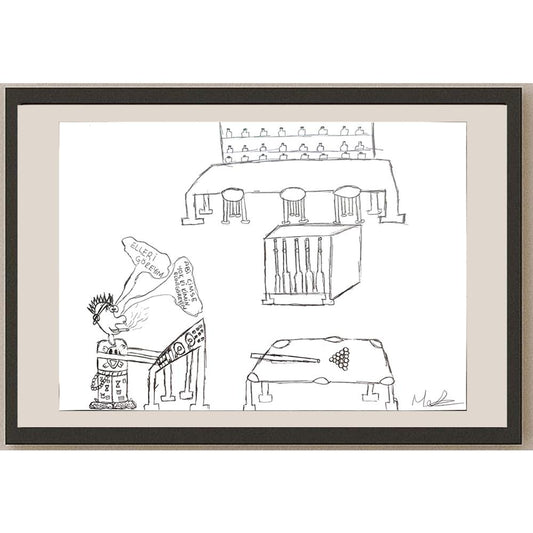 Mustafa Durgun 29x21cm Orijinal Karikatür BOD00665
