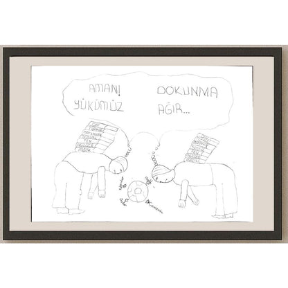 Başak Peker 29x21cm Orijinal Karikatür BOD00675