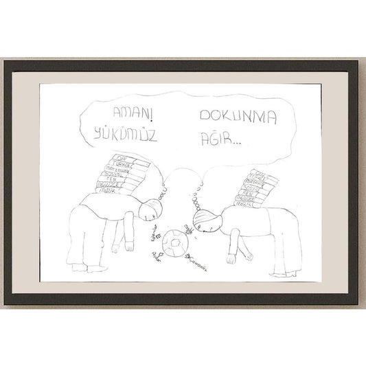Başak Peker 29x21cm Orijinal Karikatür BOD00675