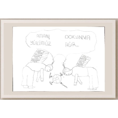 Başak Peker 29x21cm Orijinal Karikatür BOD00675