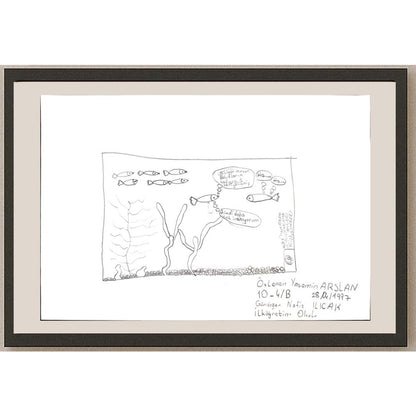 Özlenen Yasemin Arslan 29x21cm Orijinal Karikatür BOD00678