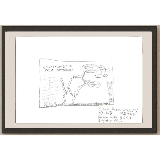 Özlenen Yasemin Arslan 29x21cm Orijinal Karikatür BOD00678