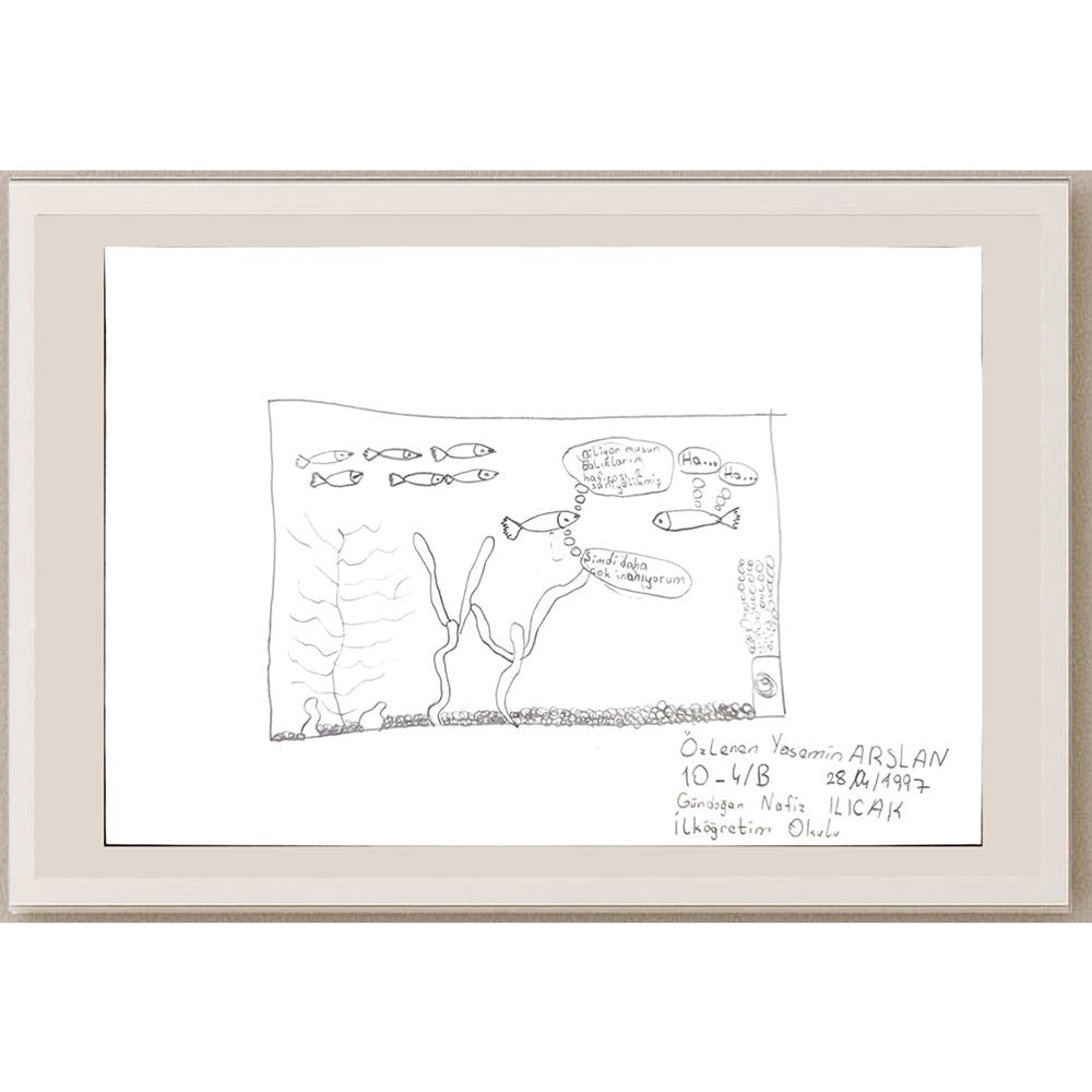 Özlenen Yasemin Arslan 29x21cm Orijinal Karikatür BOD00678