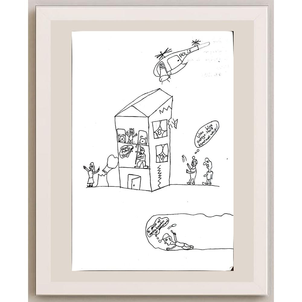 Cihat Sarı 29x21cm Orijinal Karikatür BOD00689