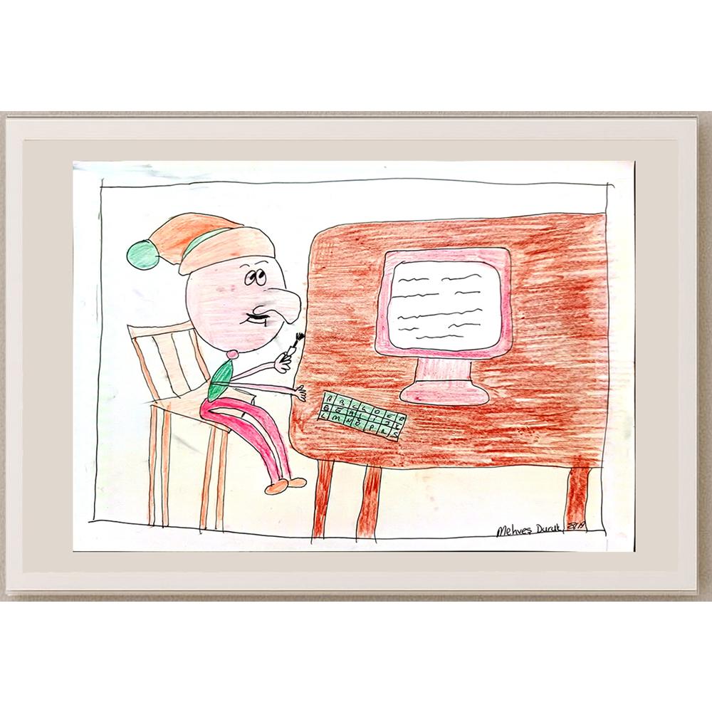Mehveş Duruk 29x21cm Orijinal Karikatür BOD00694