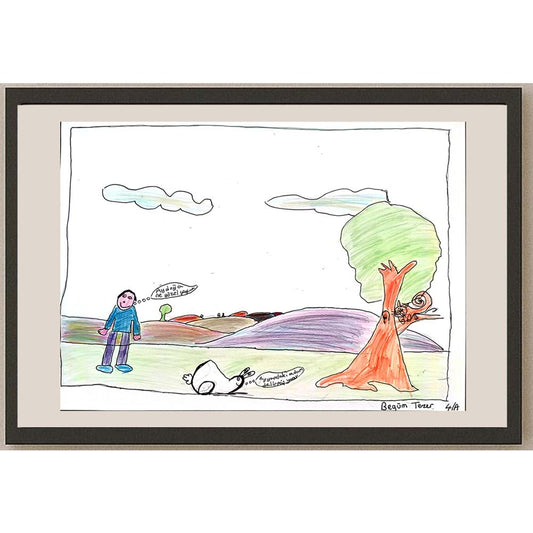 Begüm Tezer 29x21cm Orijinal Karikatür BOD00695