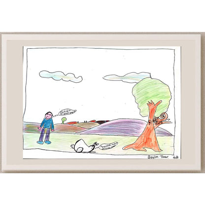 Begüm Tezer 29x21cm Orijinal Karikatür BOD00695