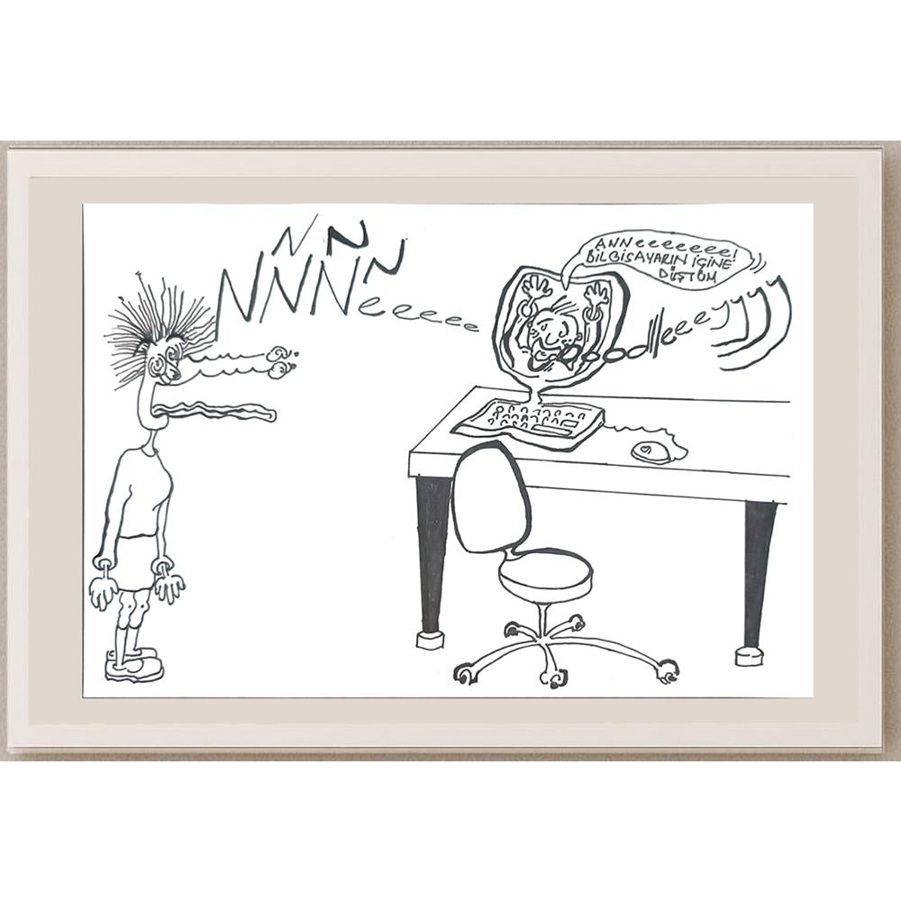 Elif Nur Usta 43x30cm Orijinal Karikatür BOD00703