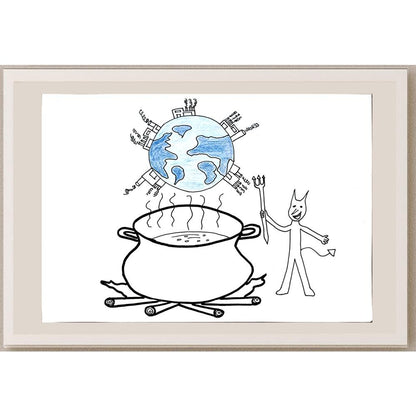 Begüm Kayaalp 29x21cm Orijinal Karikatür BOD00721