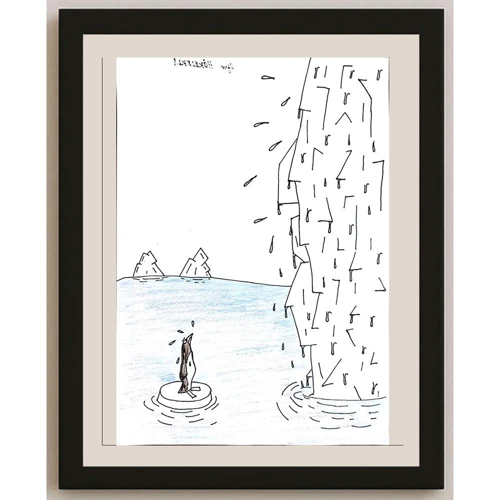 Uğur Hökelekli 29x21cm Orijinal Karikatür BOD00724