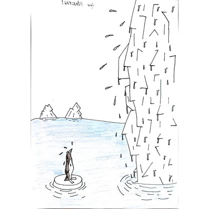 Uğur Hökelekli 29x21cm Orijinal Karikatür BOD00724