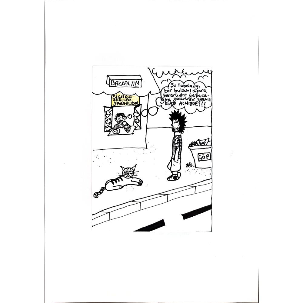 Rabia Dilara Çelik 16x12cm Orijinal Karikatür BOD00728