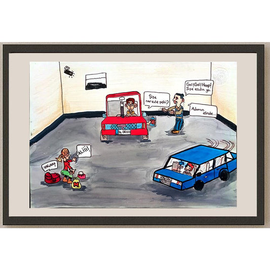 Burakcan Korucu 29x21cm Orijinal Karikatür BOD00730