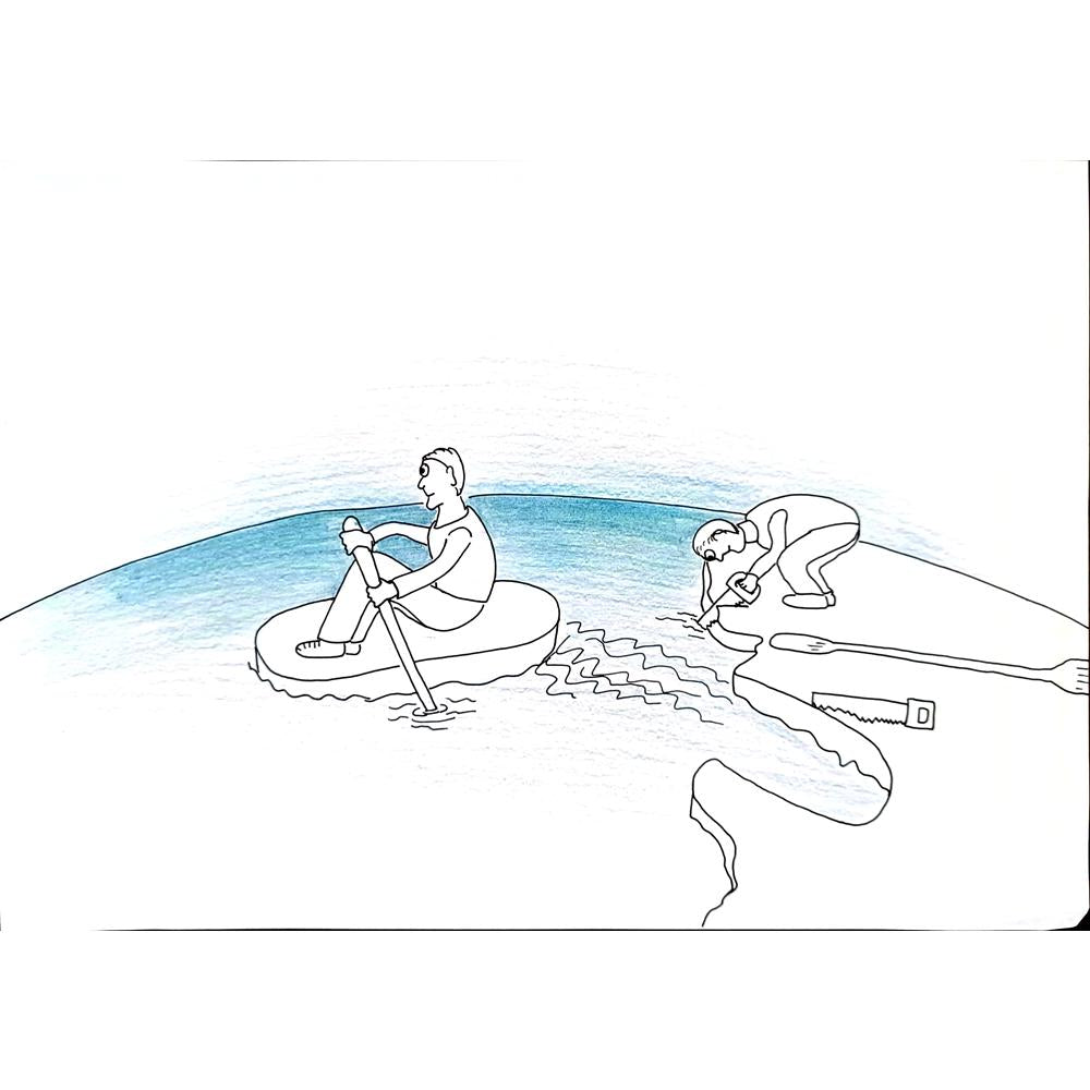 Kubilay Doğukan Aydın 29x21cm Orijinal Karikatür BOD00733