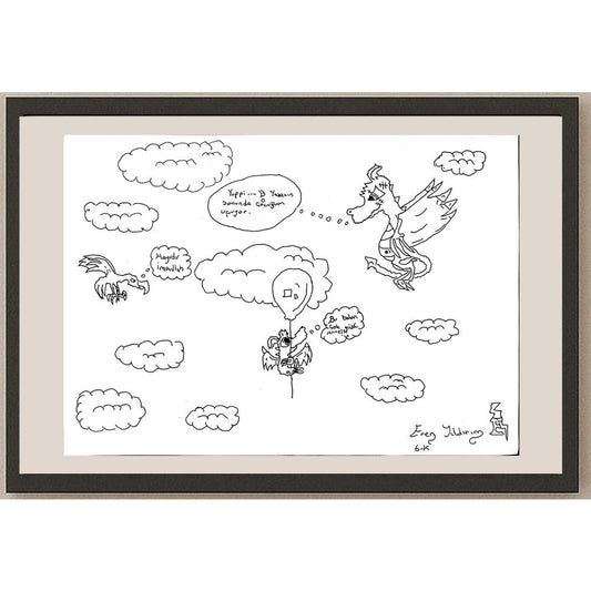 Eren Yıldırım 29x21cm Orijinal Karikatür BOD00735