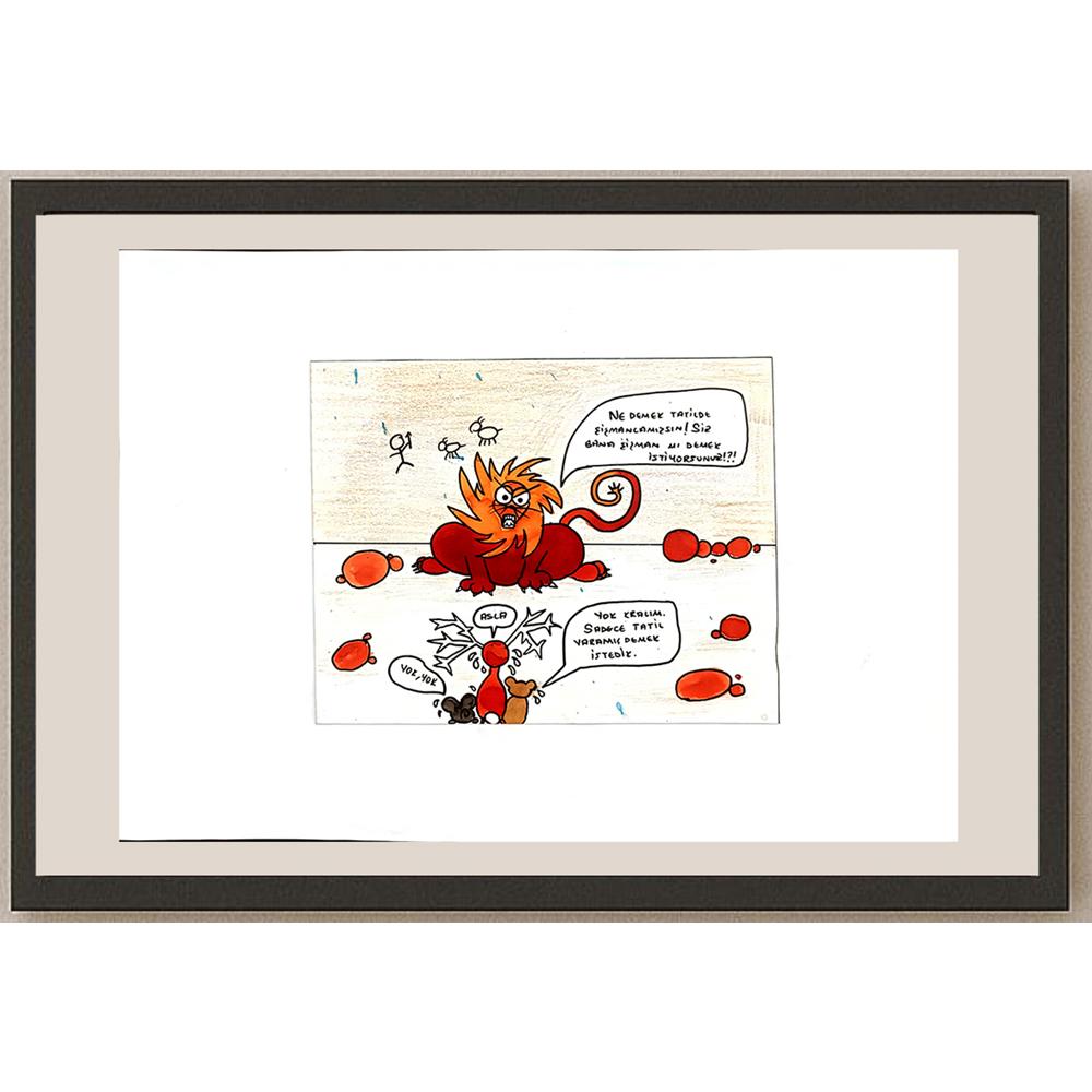 Oğul Girgin 16x13cm Orijinal Karikatür BOD00744