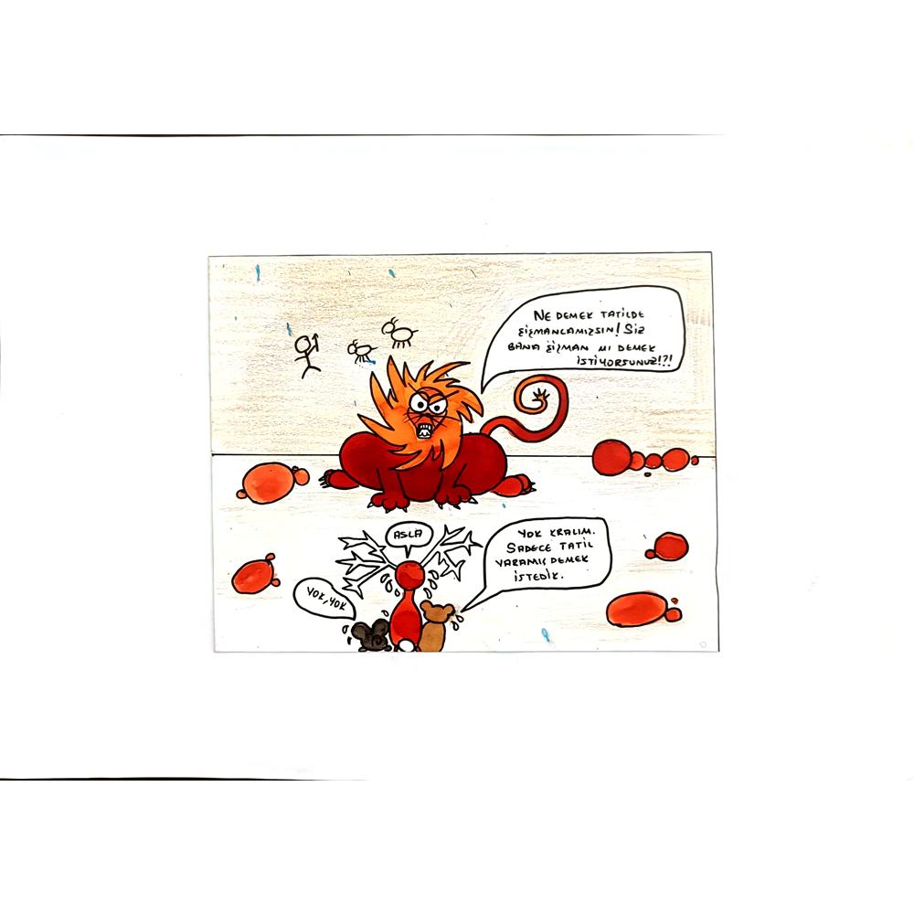 Oğul Girgin 16x13cm Orijinal Karikatür BOD00744