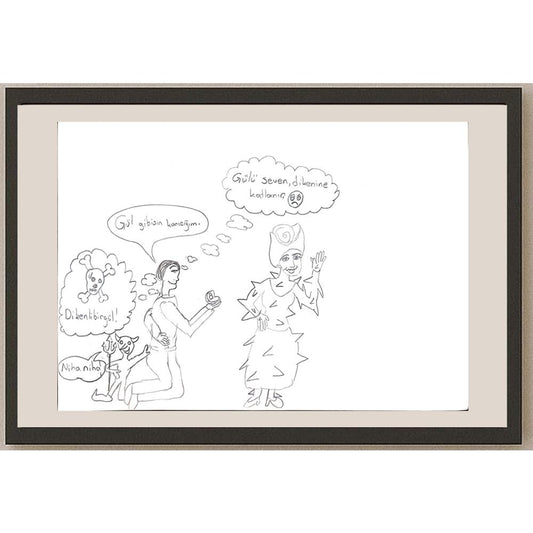 Zehra Nur Saraç 29x21cm Orijinal Karikatür BOD00749