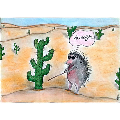 Kazım Helvacı 29x21cm Orijinal Karikatür BOD00751