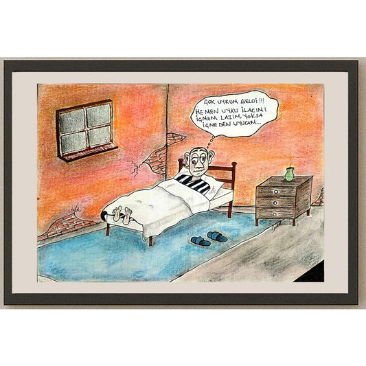 Sedat Kaplan 29x21cm Orijinal Karikatür BOD00752