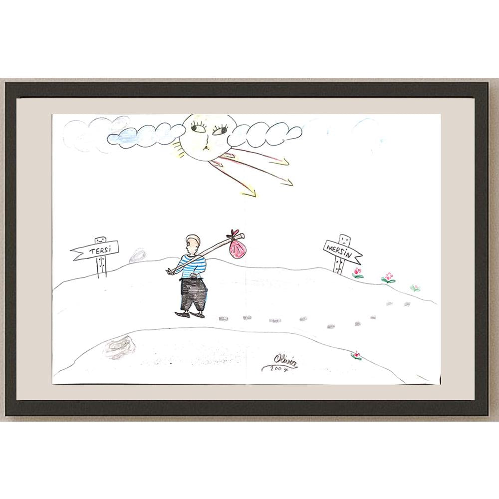 Olivin 29x21cm Orijinal Karikatür BOD00756