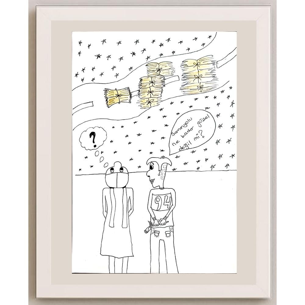Başak Gence 29x21cm Orijinal Karikatür BOD00763
