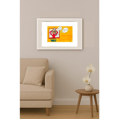 Yaprak Subaşı 21x13cm Orijinal Karikatür BOD00765